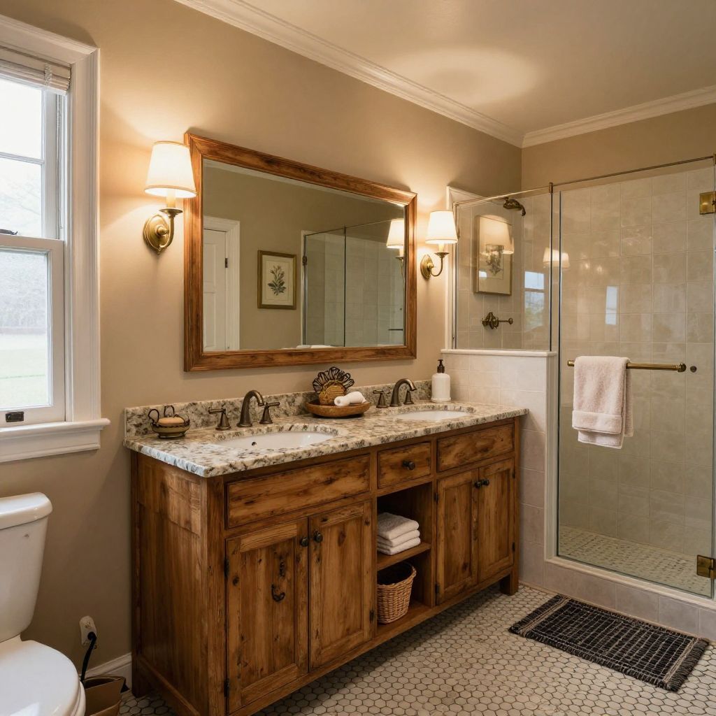 Vintage wall sconce bathroom lighting idea