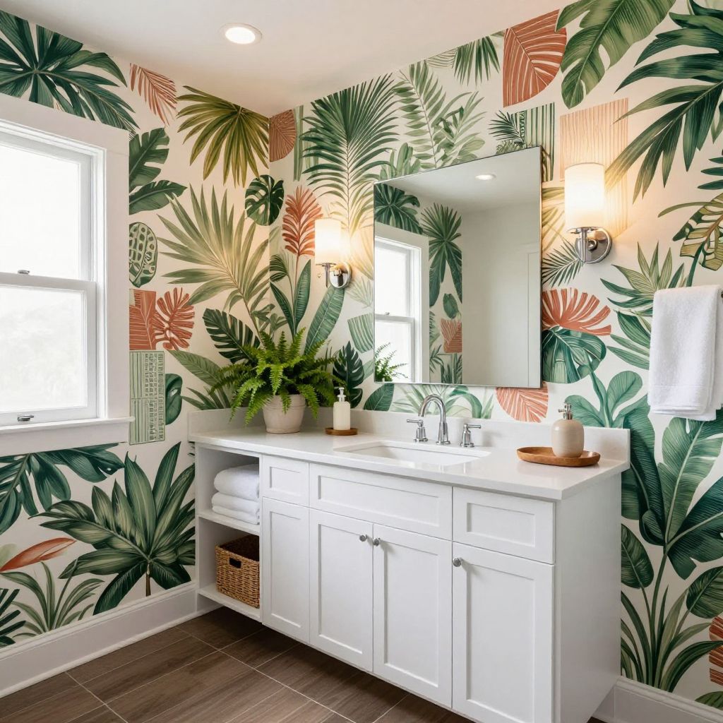 Wallpaper (Waterproof) with Bold Prints