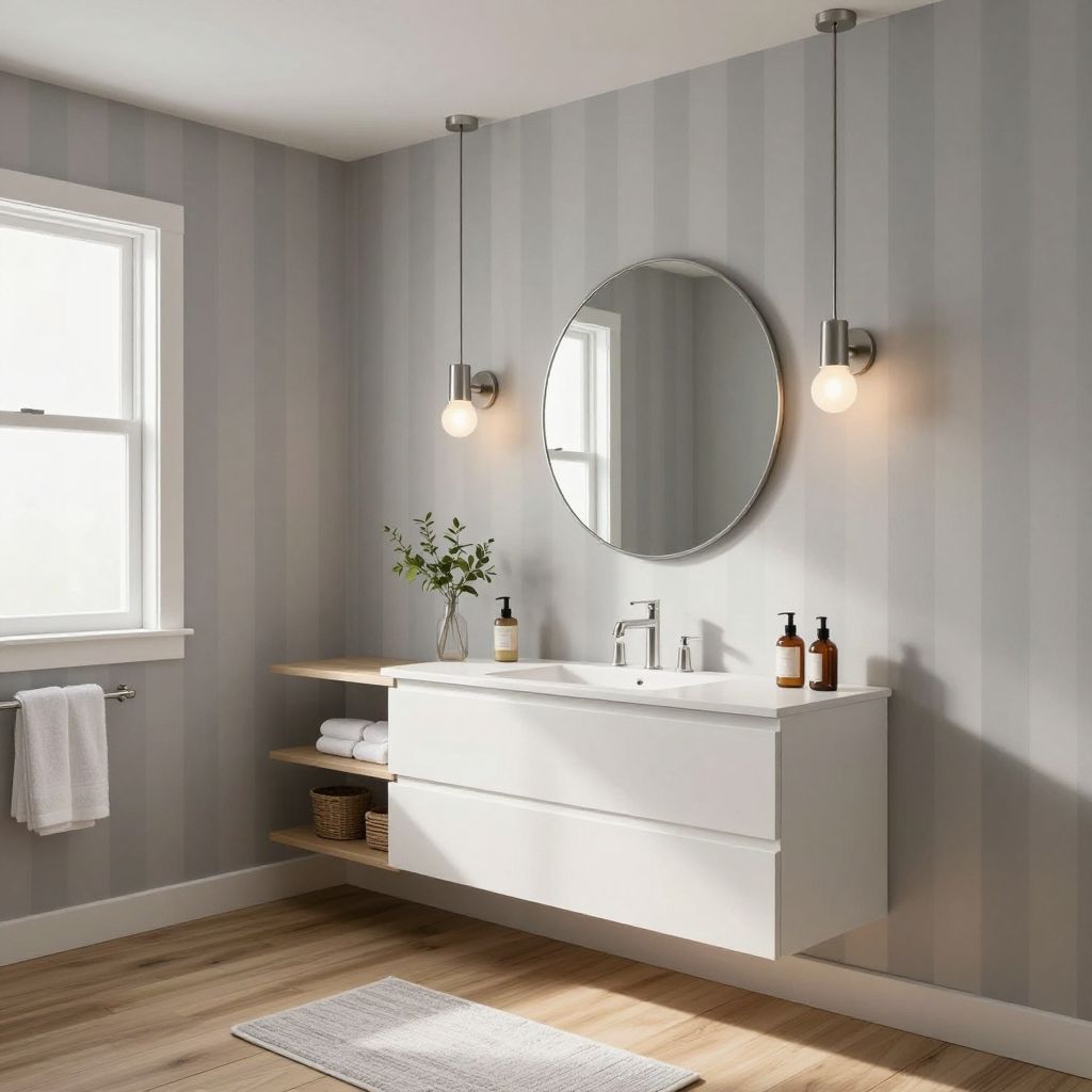 Vertical Striped Paint for Height Illusion